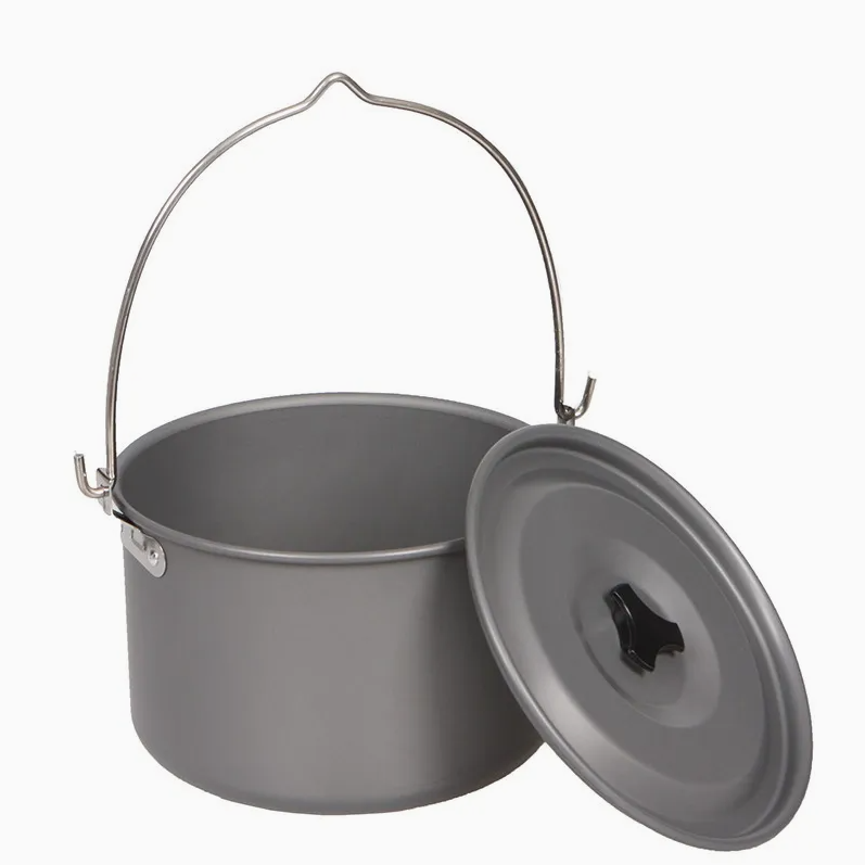 Outdoor 1-2 Person Portable Camping and Hiking Collapsible Backpacking Cookware Set Outdoor Survival Emergency Kit